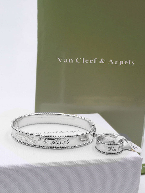 اسوارة وخاتم فان كليف اسواره van cleef فضي 6