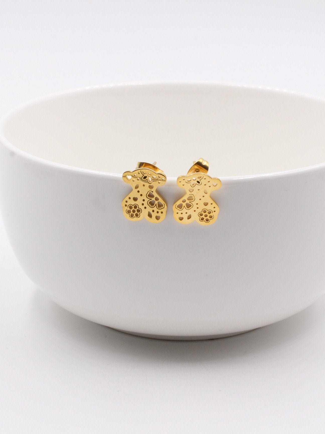 حلق توس فلاورز حلق دبدوب ذهبي