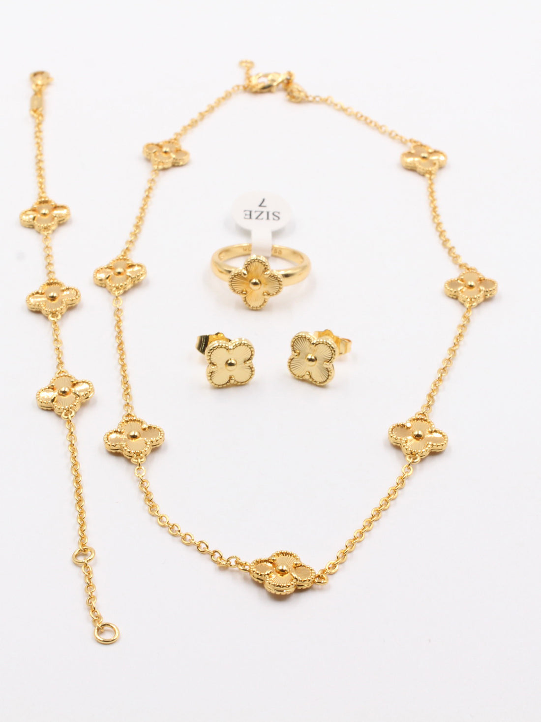 طقم فان كليف ورود صغيره اطقم van cleef ذهبي 6