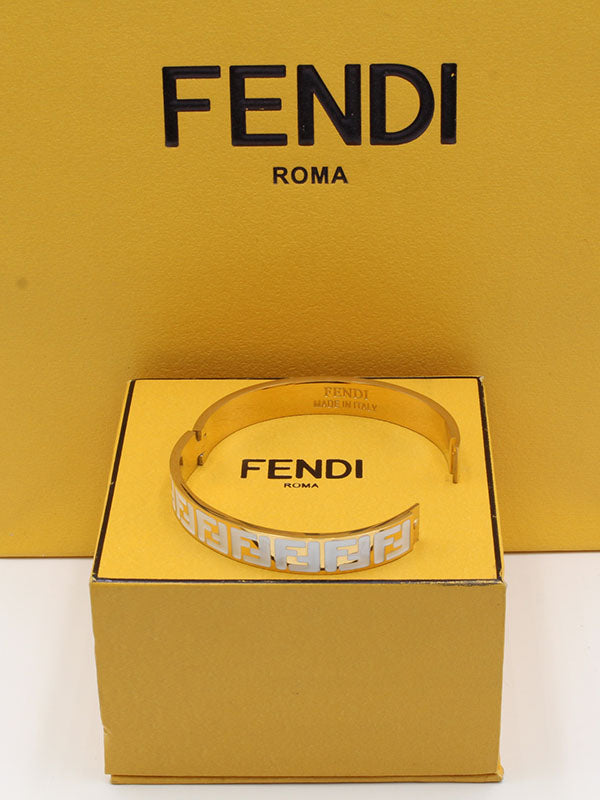 اسواره فندي بانقل اف لوقو اسواره fendi ذهبي ابيض
