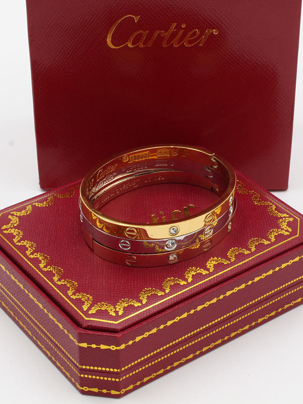 اساور كارتير الجديده زركون لوقو طقم 3 قطع اسواره CARTIER
