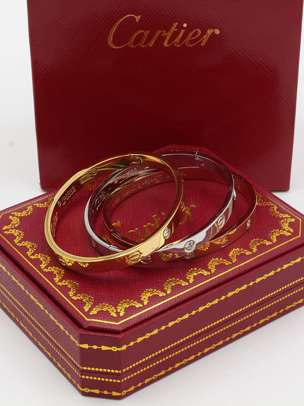 اساور كارتير الجديده زركون لوقو طقم 3 قطع اسواره CARTIER