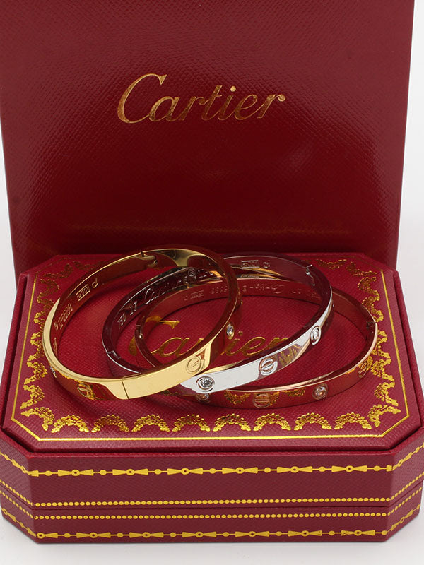 اساور كارتير الجديده زركون لوقو طقم 3 قطع اسواره CARTIER ملون 16
