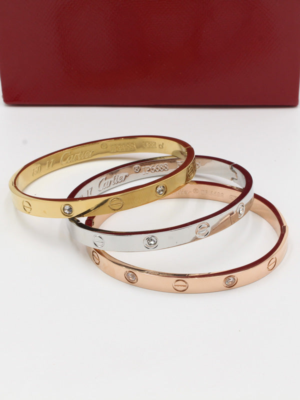 اساور كارتير الجديده زركون لوقو طقم 3 قطع اسواره CARTIER