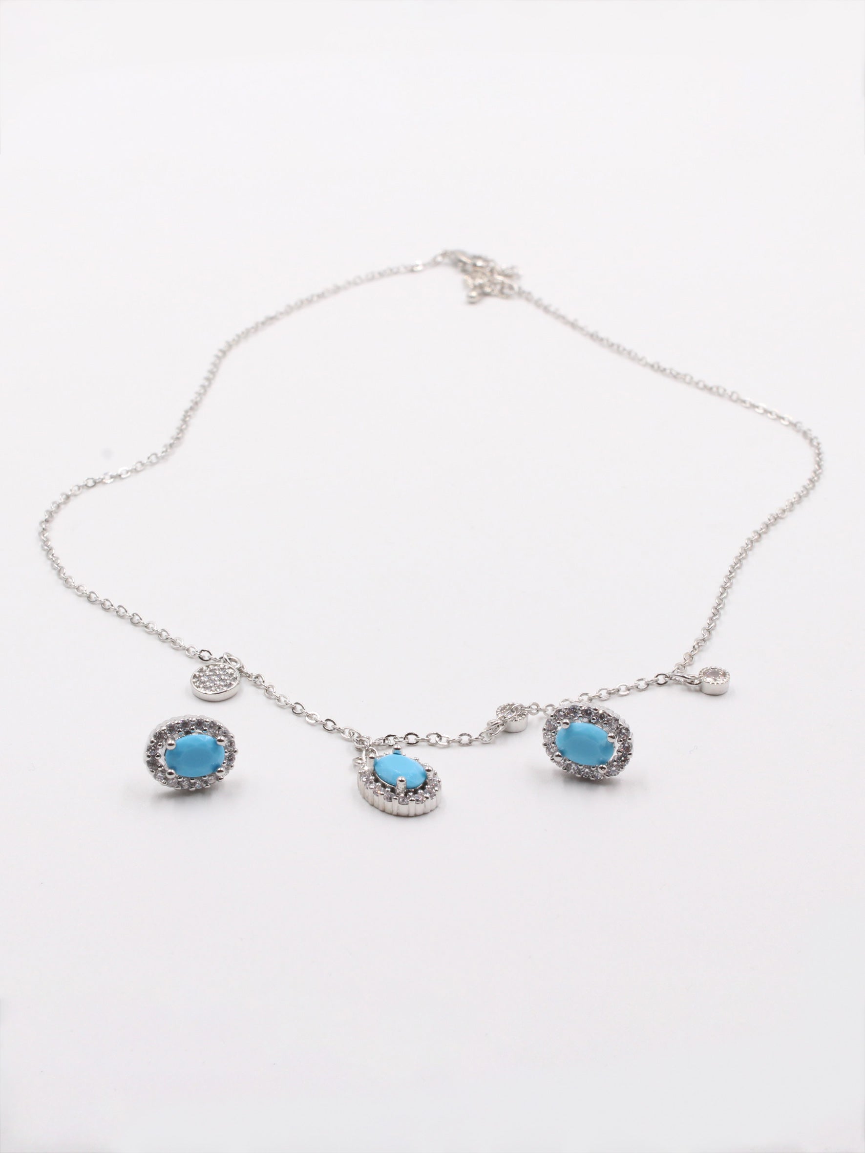 طقم زركون ناعم بيضاوي اطقم jewel