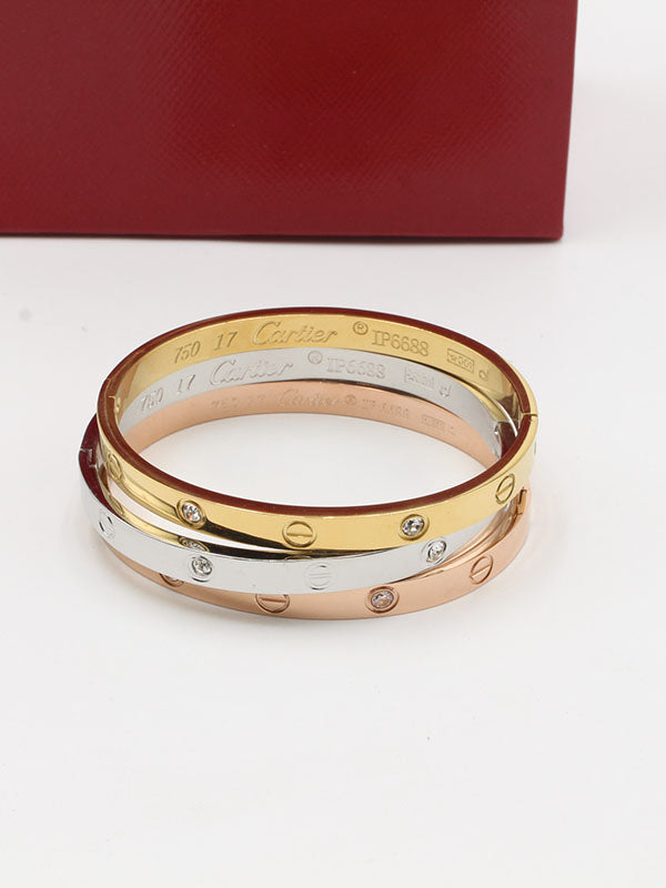 اساور كارتير الجديده زركون لوقو طقم 3 قطع اسواره CARTIER