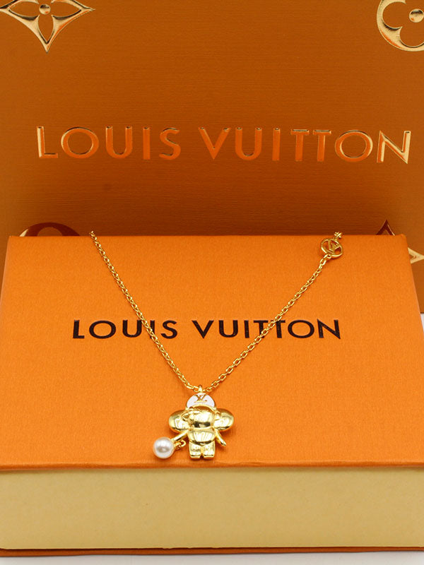 سلسال لويس فيتون بيبي قيرل لوقو سلسال louis vuitton ذهبي