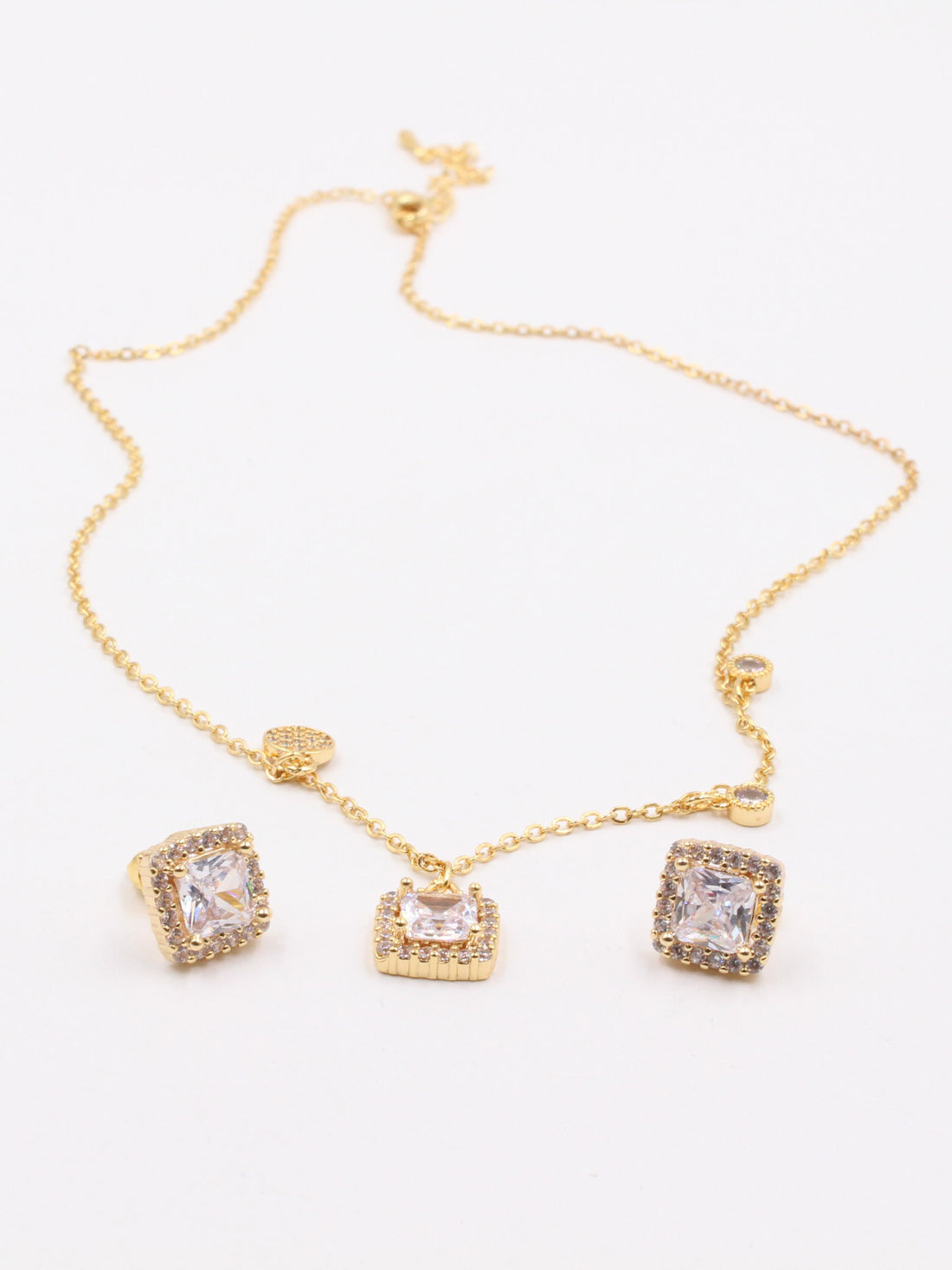 طقم زركون ناعم مربع اطقم jewel