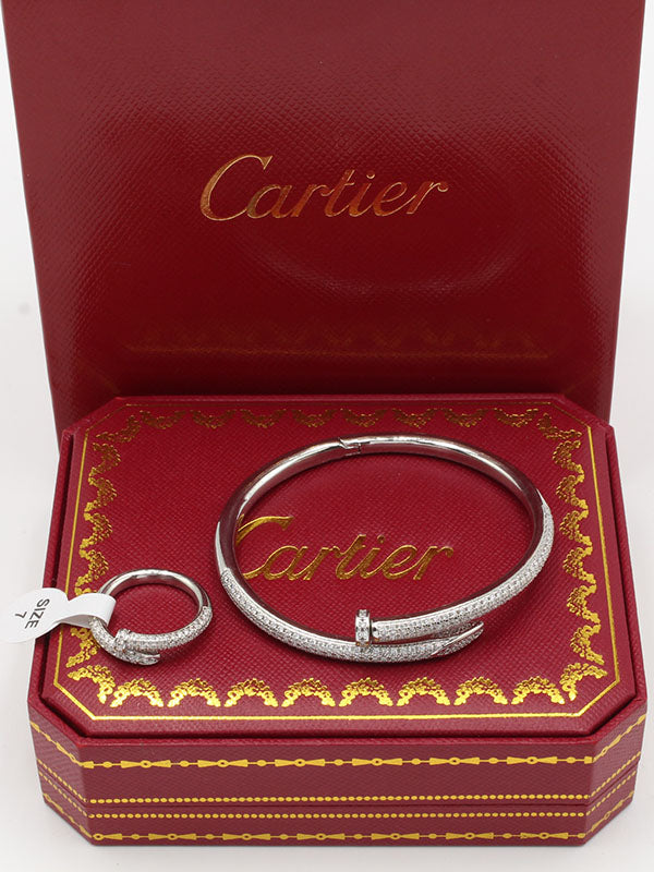 اساور كارتير المسمار الزركون اسواره CARTIER فضي 6