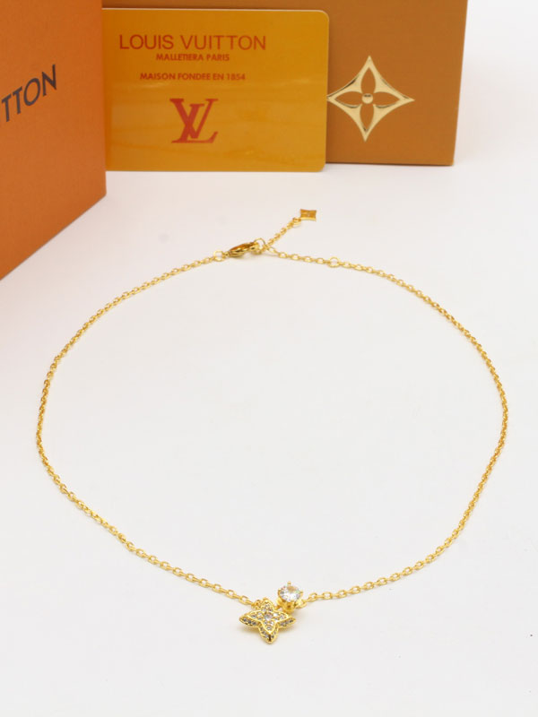 سلسال لويس فيتون فلاور اند ستون لوقو سلسال louis vuitton ذهبي