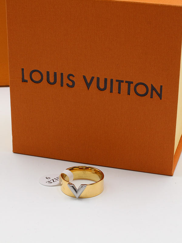 خواتم لويس فيتون دبلة عريضه V خواتم louis vuitton ذهبي 6