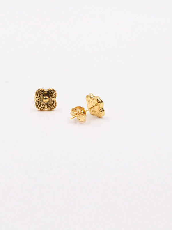 حلق فان كليف صغير حلق van cleef ذهبي
