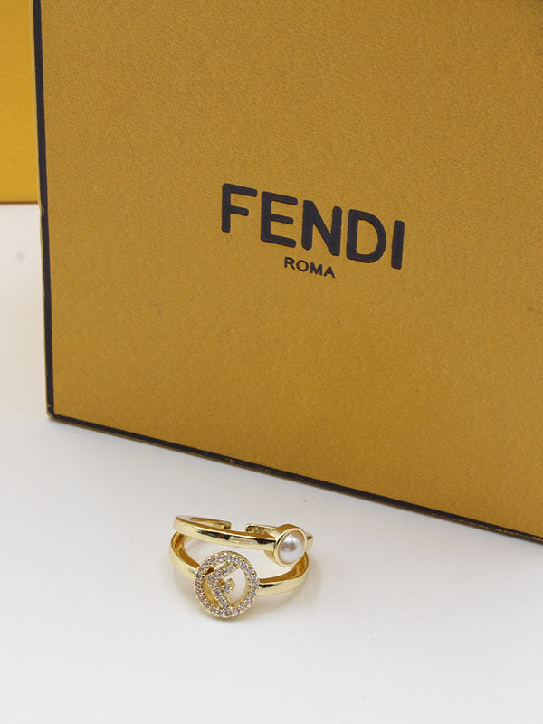 خواتم فندي لولو و زركون خواتم fendi ذهبي