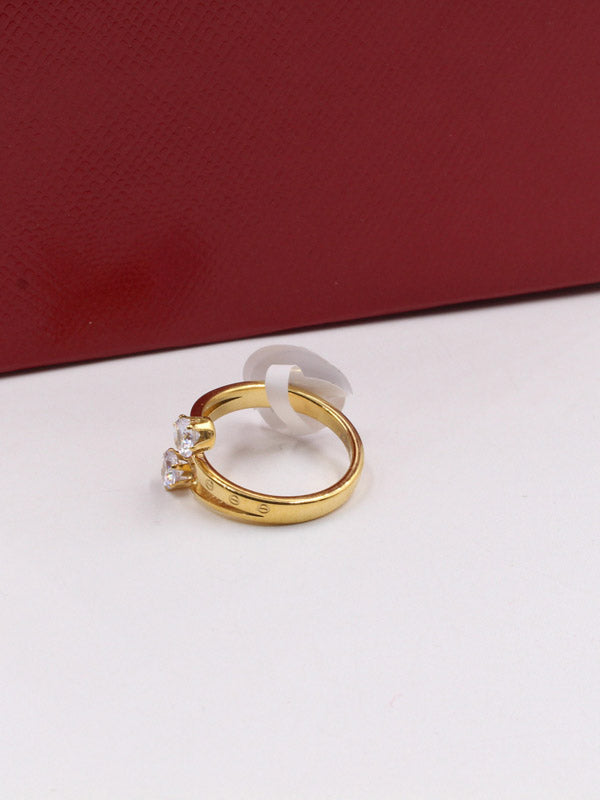 خاتم كارتير زركون تو ستونز خواتم CARTIER ذهبي 6