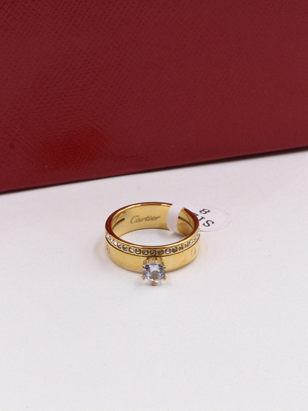 خاتم كارتير زركون سوليتير ذهبي خواتم CARTIER