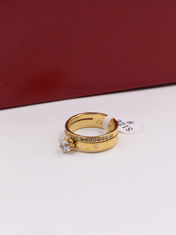 خاتم كارتير زركون سوليتير ذهبي خواتم CARTIER ذهبي 6