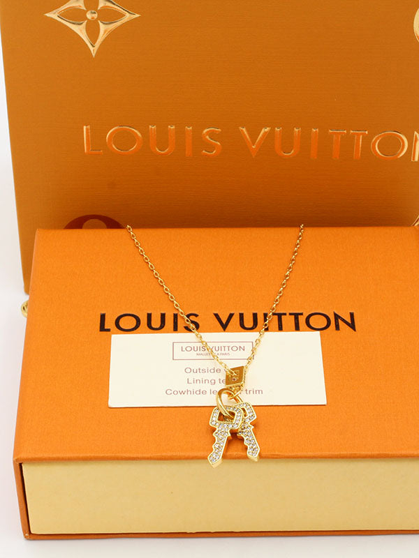 سلسال لويس فيتون دبل كي نيو لوقو سلسال louis vuitton ذهبي