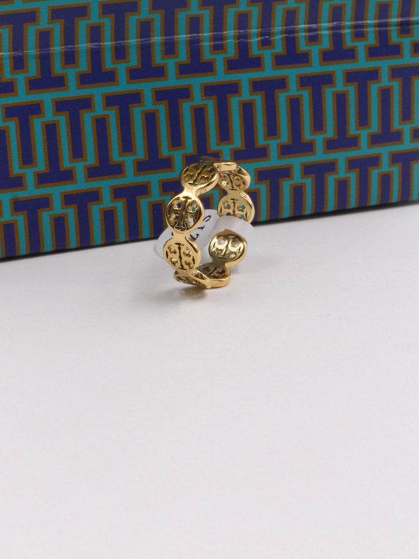 دبلة توري بورش لوقو سيركلز خواتم tory burch ذهبي 6