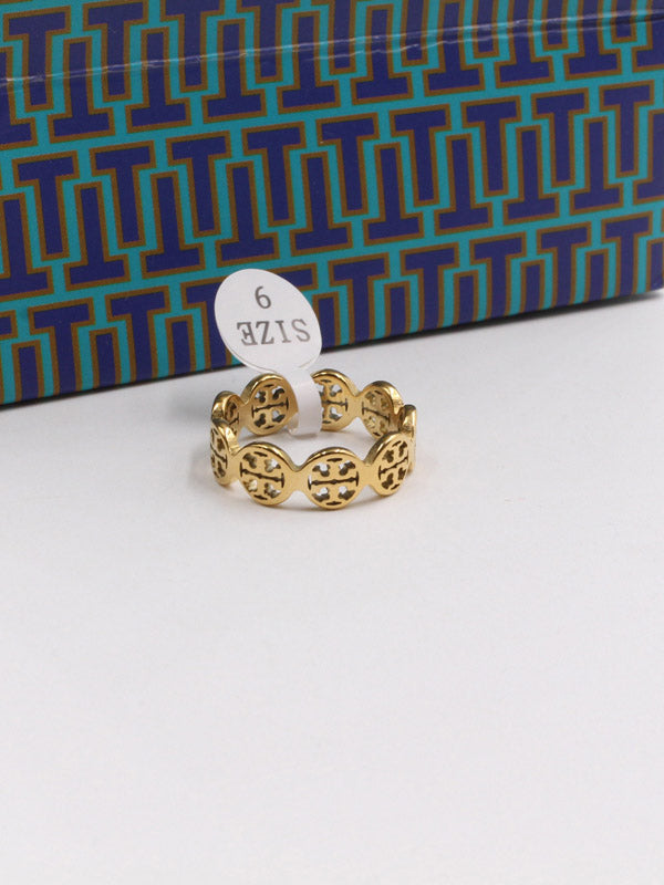 دبلة توري بورش لوقو سيركلز خواتم tory burch