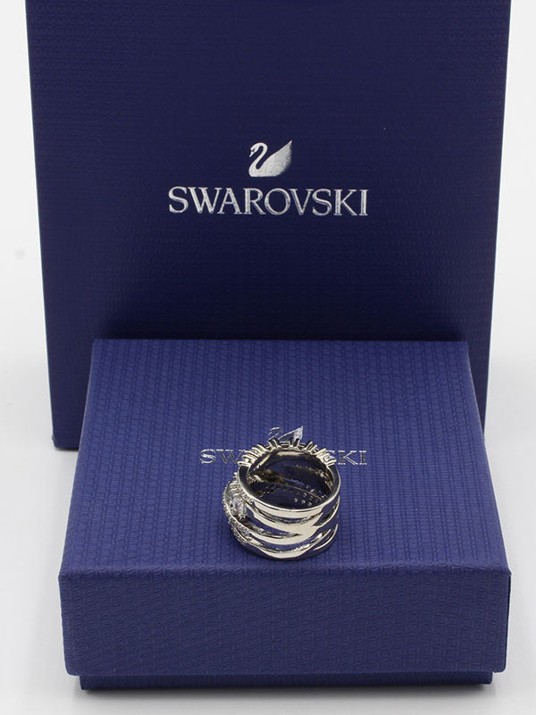 خاتم سواروفسكي فضي زركون خواتم Swarovski