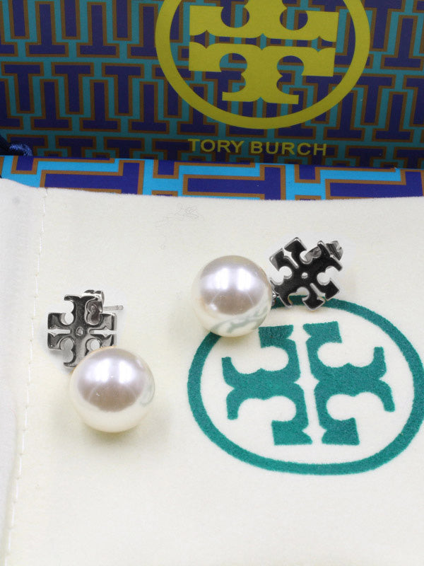 حلق توري بورش لولو حلق tory burch فضي