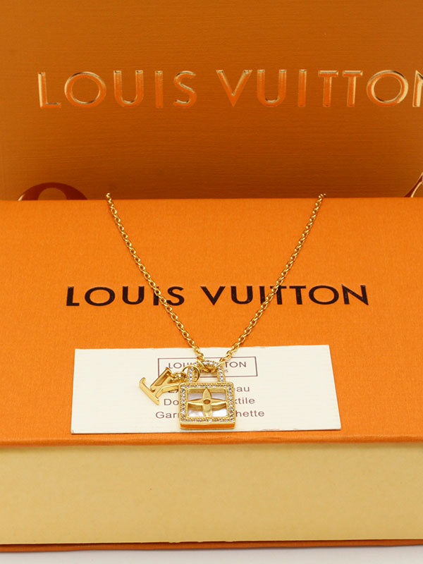 سلسال لويس فيتون وايت كي زركون لوقو سلسال louis vuitton