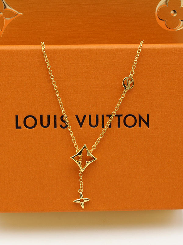 سلسال لويس فيتون لونق بندنت لوقو سلسال louis vuitton ذهبي