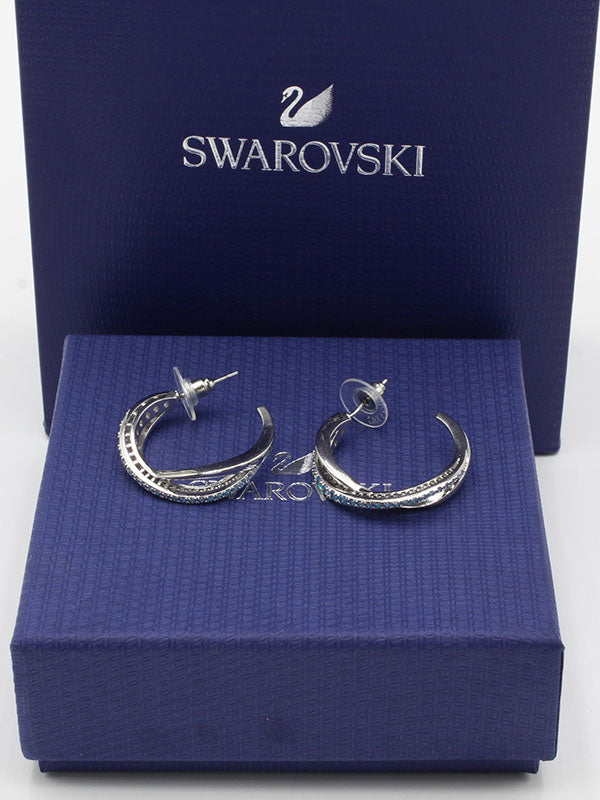 حلق سواروفسكي مدور وسط حلق Swarovski سماوي