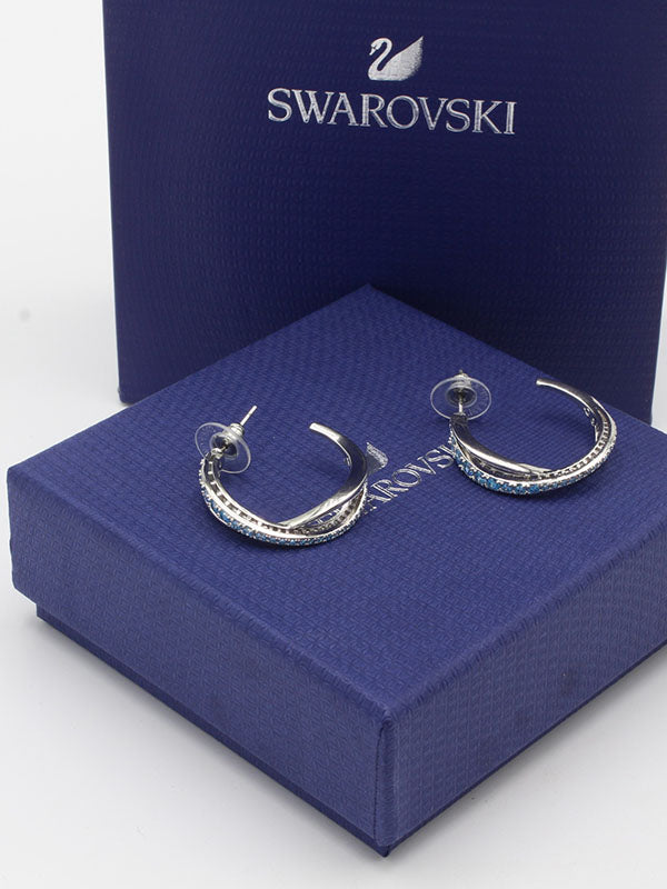 حلق سواروفسكي مدور وسط حلق Swarovski