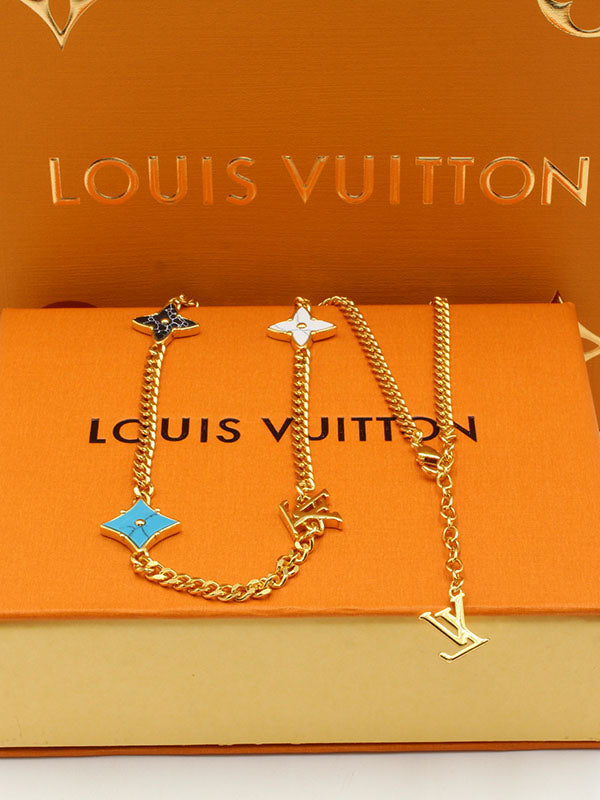 سلسال لويس فيتون تشوكر ملون لوقو سلسال louis vuitton