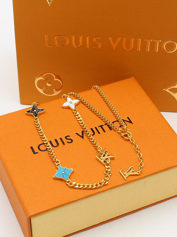 سلسال لويس فيتون تشوكر ملون لوقو سلسال louis vuitton