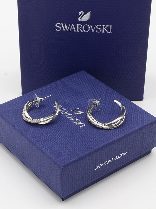 حلق سواروفسكي مدور وسط حلق Swarovski