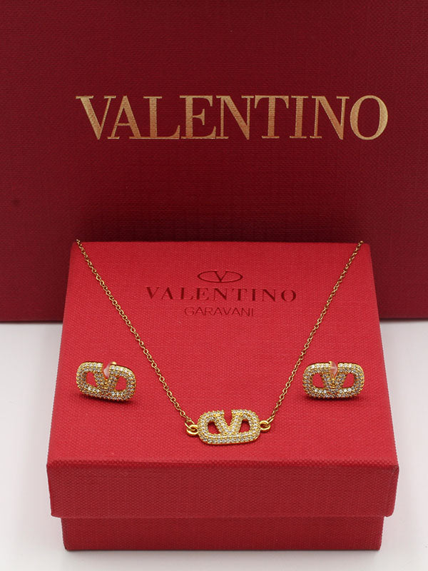 طقم فالنتينو زركون لوقو اطقم VALENTINO
