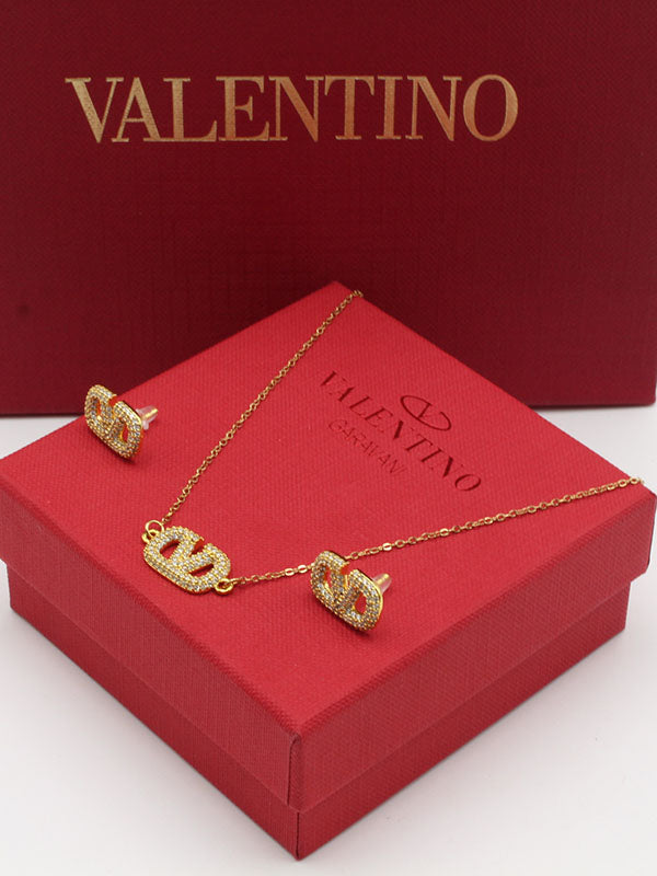 طقم فالنتينو زركون لوقو اطقم VALENTINO