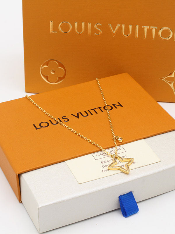 سلسال لويس فيتون سنقل فلاور زركون لوقو سلسال louis vuitton