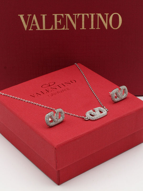 طقم فالنتينو زركون لوقو اطقم VALENTINO
