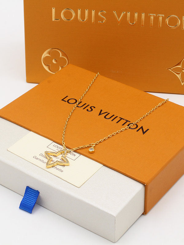 سلسال لويس فيتون سنقل فلاور زركون لوقو سلسال louis vuitton
