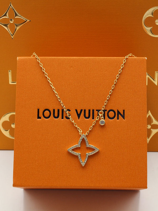 سلسال لويس فيتون سنقل فلاور زركون لوقو سلسال louis vuitton