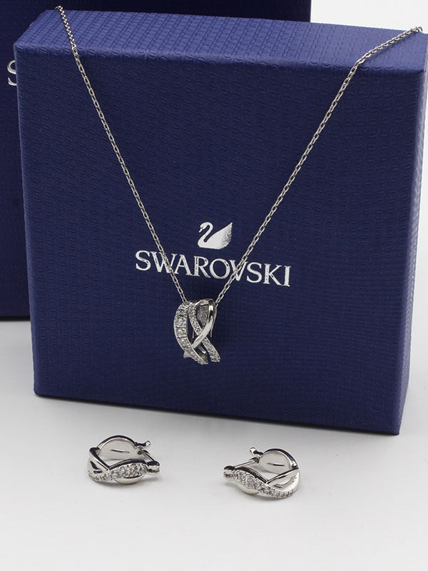 طقم سواروفسكي كيرف سلفر زركون اطقم Swarovski فضي