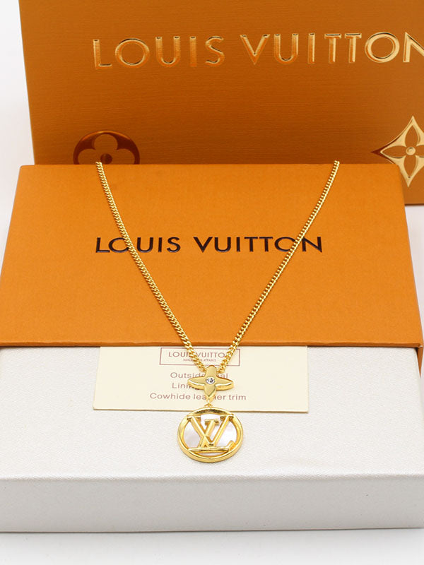 سلسال لويس فيتون وايت شيل مدور لوقو سلسال louis vuitton