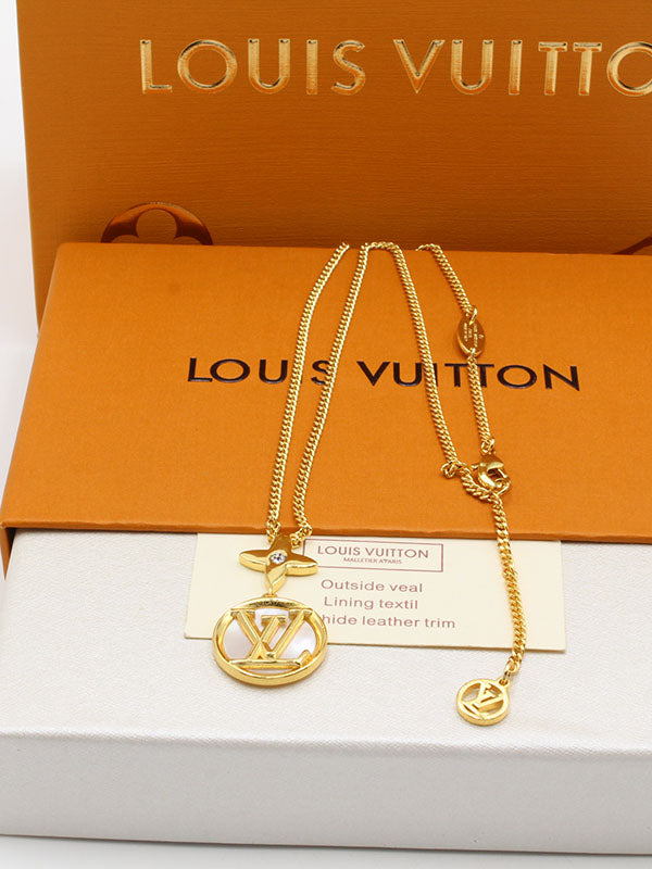 سلسال لويس فيتون وايت شيل مدور لوقو سلسال louis vuitton