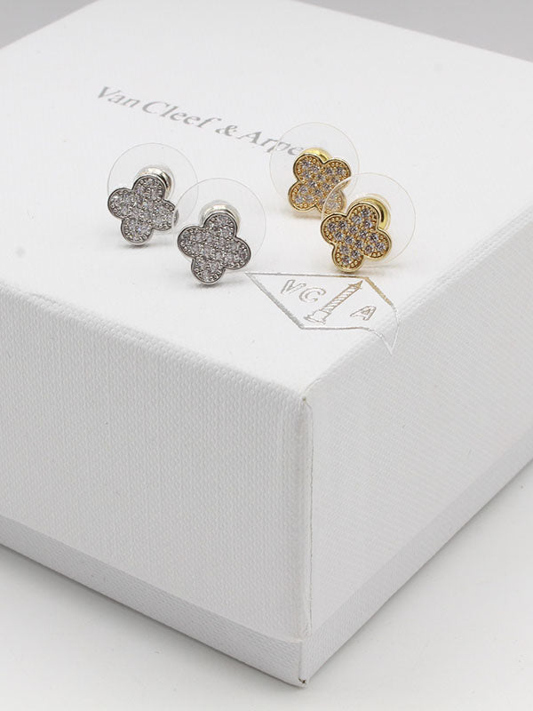 حلق فانكليف زركون صغير حلق van cleef