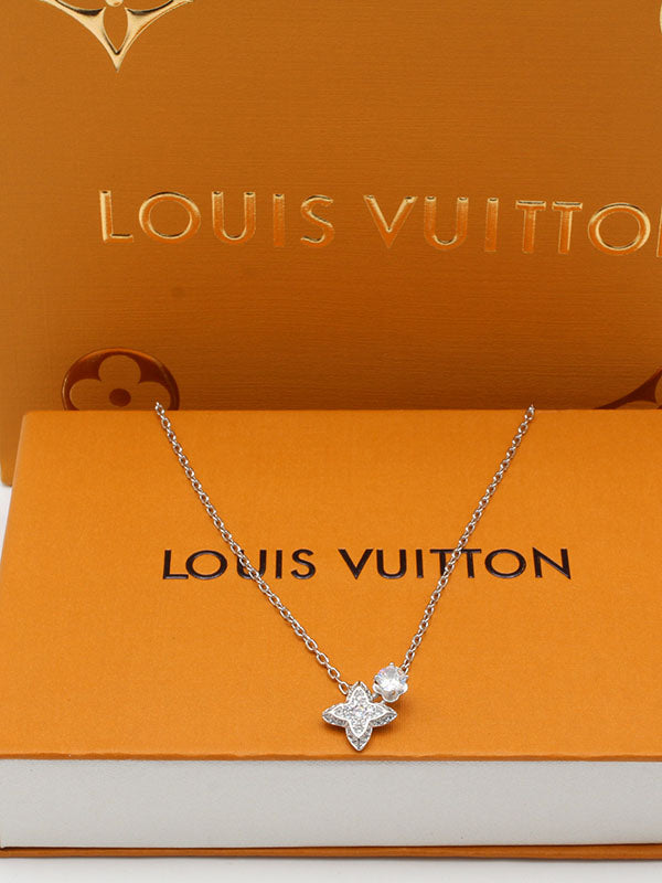 سلسال لويس فيتون فلاور اند ستون لوقو سلسال louis vuitton فضي