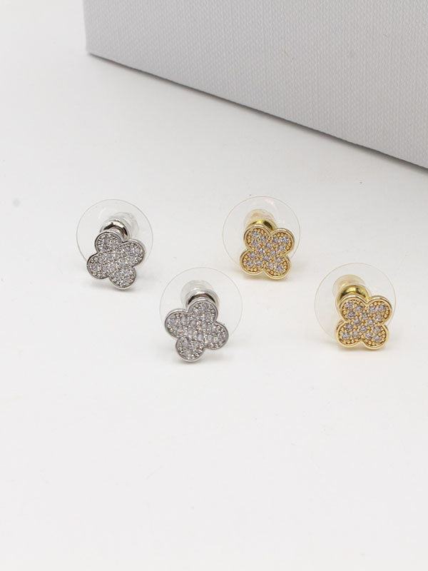 حلق فانكليف زركون صغير حلق van cleef