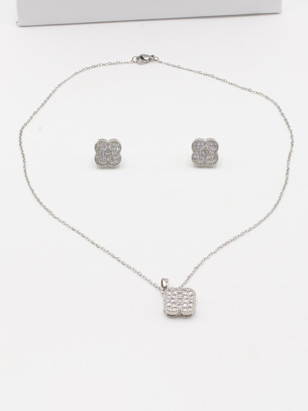 طقم فان كليف زركون سمبل اطقم van cleef فضي