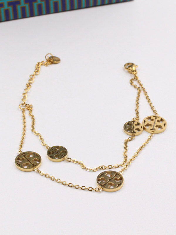 اسواره توري بورش دبل لاينز اسواره tory burch ذهبي