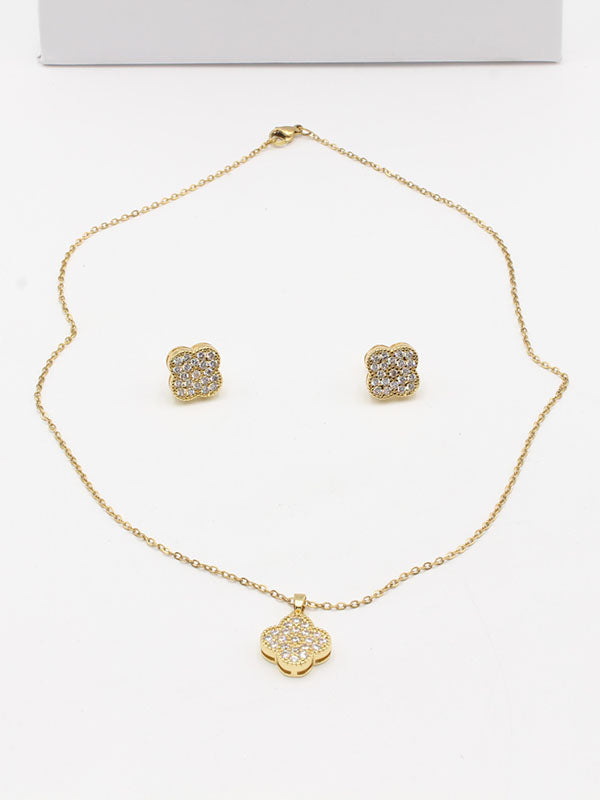 طقم فان كليف زركون سمبل اطقم van cleef ذهبي