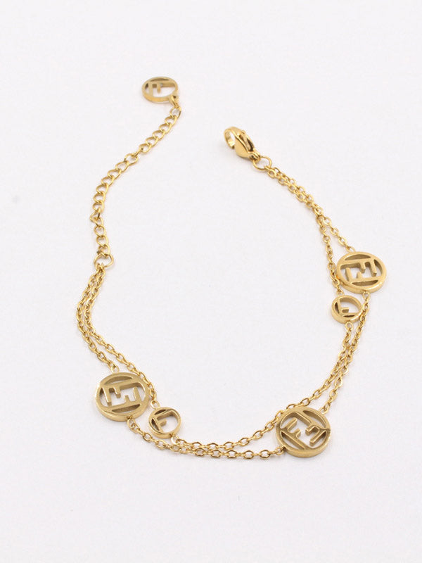 اسواره فندي دبل لاينز اسواره fendi ذهبي