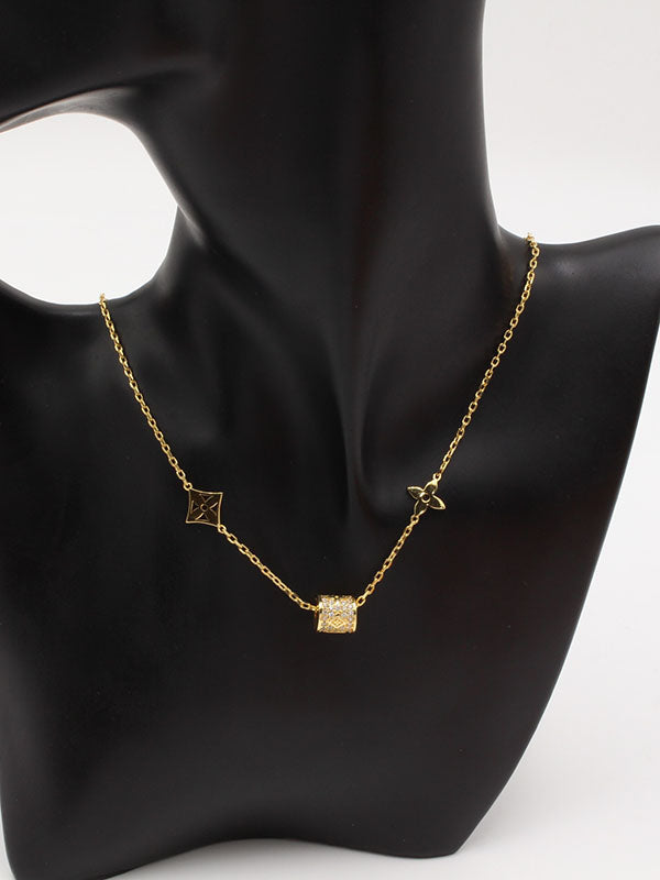 سلسال لويس فيتون اسطواني زركون لوقو سلسال louis vuitton