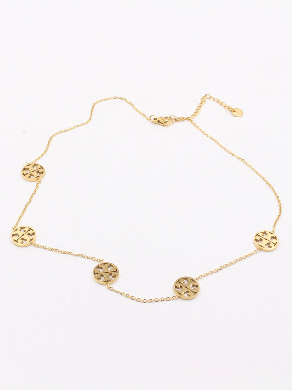 سلسال توري بورش ذهبي لوقو سلسال tory burch ذهبي